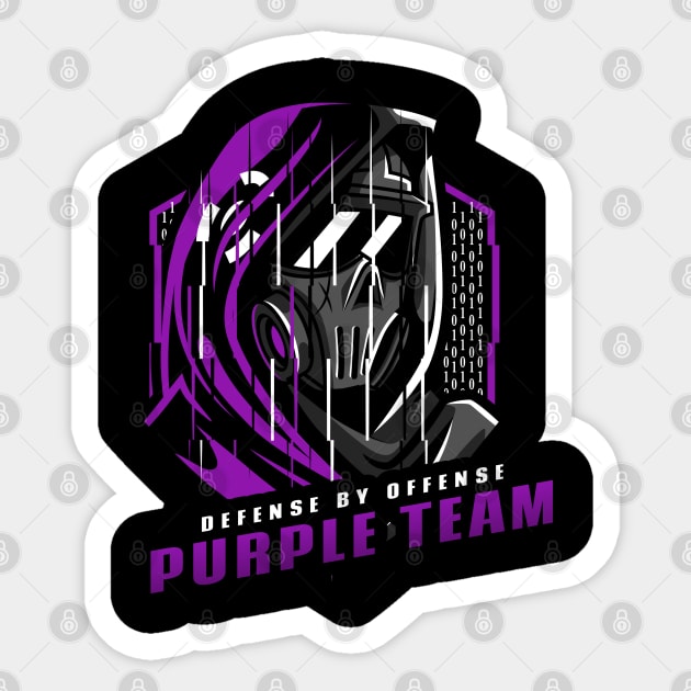 Purple Team | Hacker Design Sticker by leo-jess